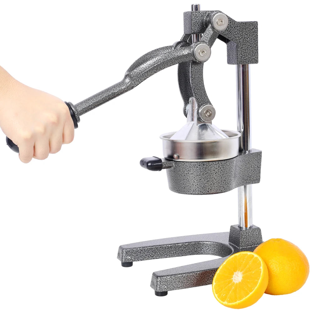 Heavy-Duty Cast Iron Citrus Juicer — Manual Orange & Lemon Press for Fresh Juice at Home or Café